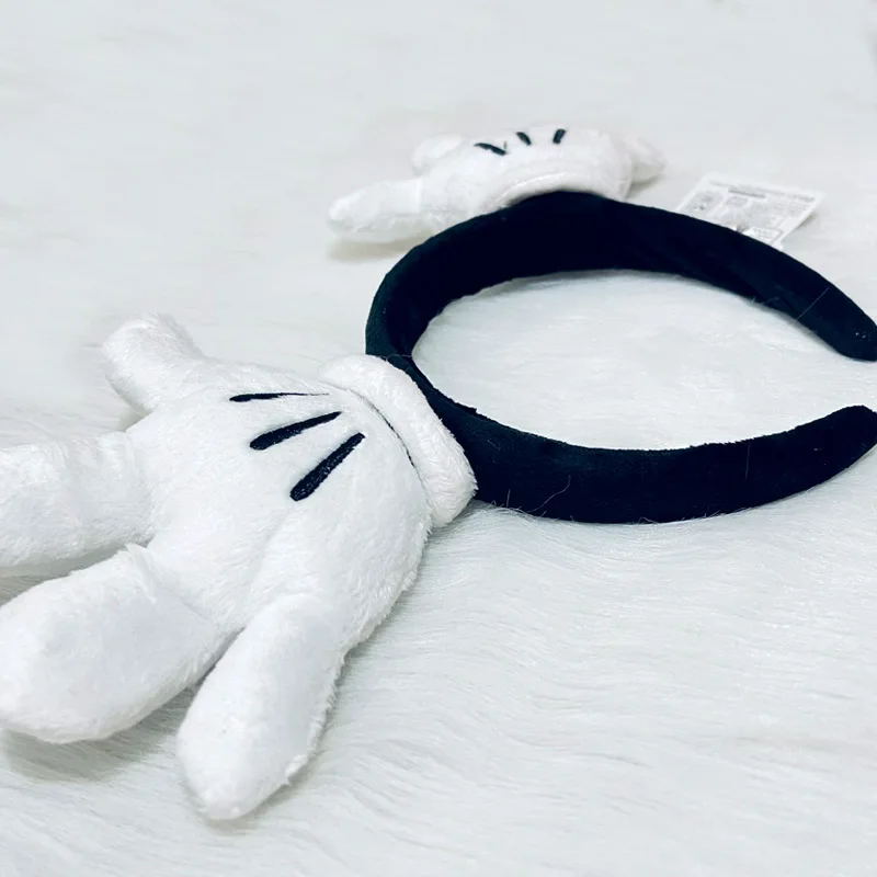 Disney Mickey Hand Headband Hairhoop Donald Duck Foot Cute Classic Disneyland Cartoon Plush Mickey Mouse Headband Women Headwear