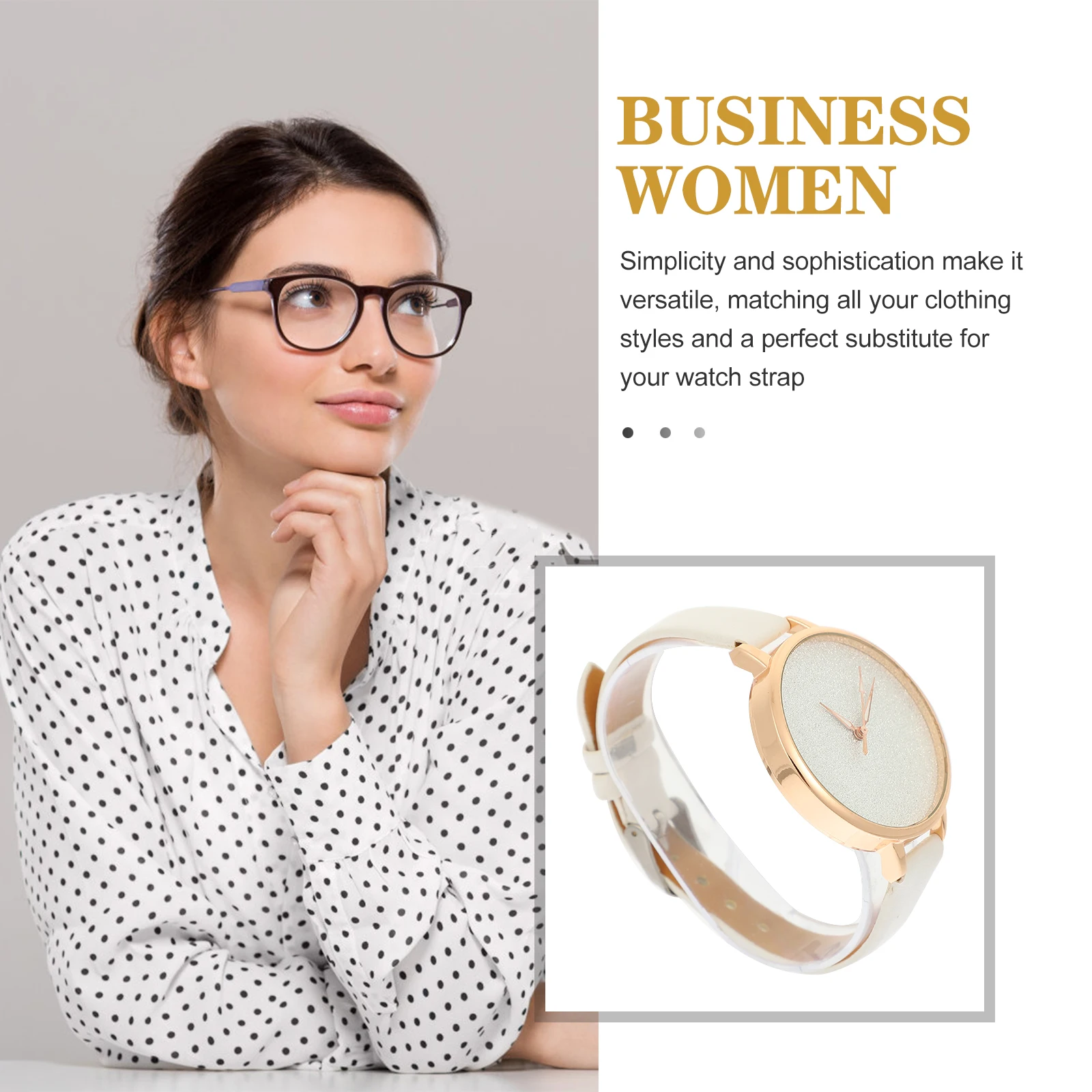 

Female Student Watch Wrist Decor Decorate White Ordinary Glass Mirror Women Miss