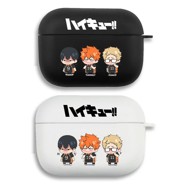 

Cute Japan Anime Oya Haikyuu Love Volleyball Earphone Case For AirPods 12 3 Pro Clear silicone wireless Bluetooth headphone case