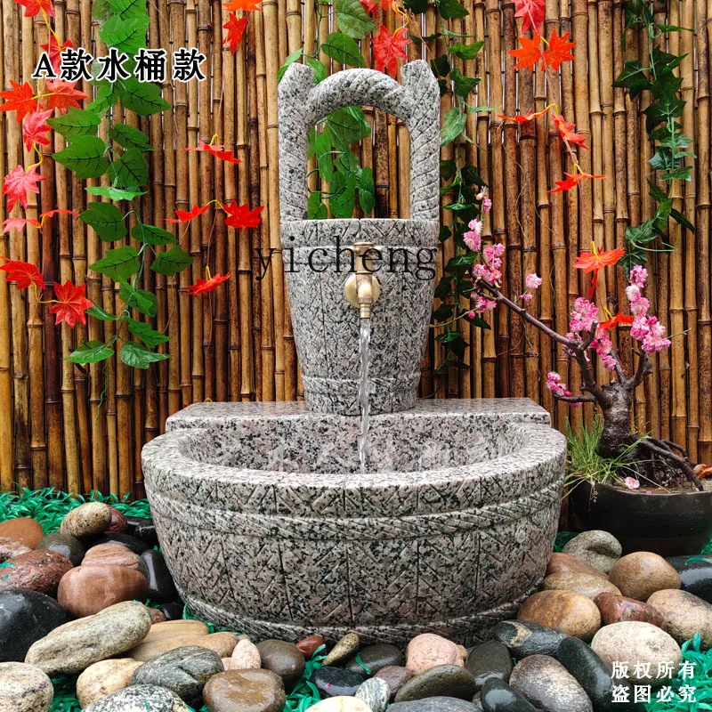 

TWR courtyard stone carving mop pool wash basin outdoor wash basin marble basin ornament