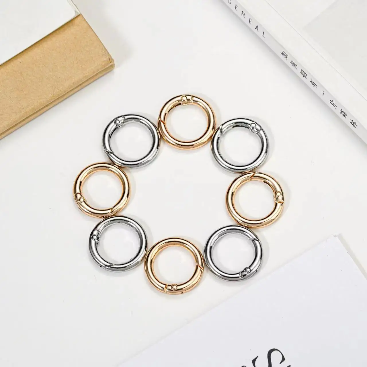 5pcs Metal O Ring Spring Clasps for DIY Jewelry Making Not Fade