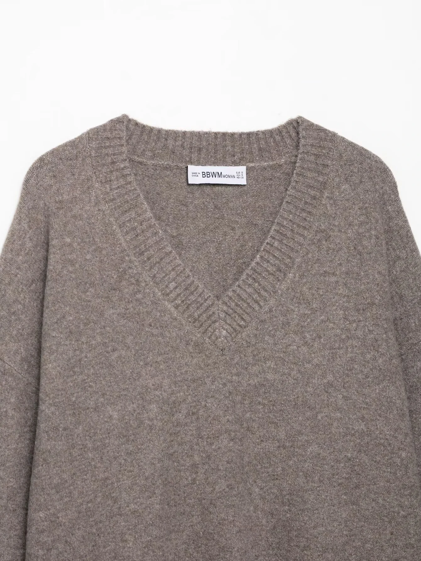 DEEABAE 2025, Herbst, neue Damenbekleidung, einfach, lässig, vielseitig, lockerer Pullover, weicher V-Ausschnitt, langärmeliger Strickpullover