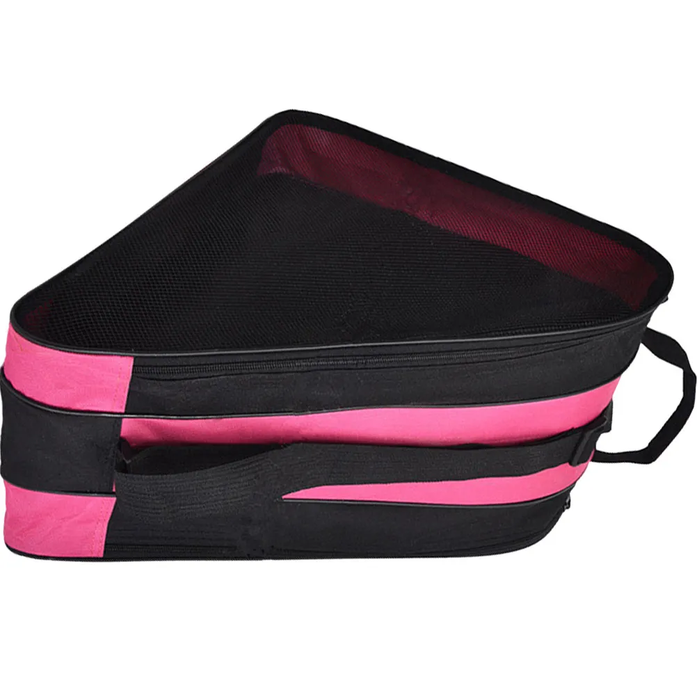 Skates Storage Bag 3-Zone Compartment Design Breathable Heavy Duty Roller Skate Carrier Portable Handheld Organizer for Indoor