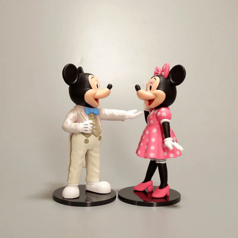 Cartoon Anime Mickey Minnie Cute Toy Doll PVC Statue Children Birthday Model Decoration Gift view 6