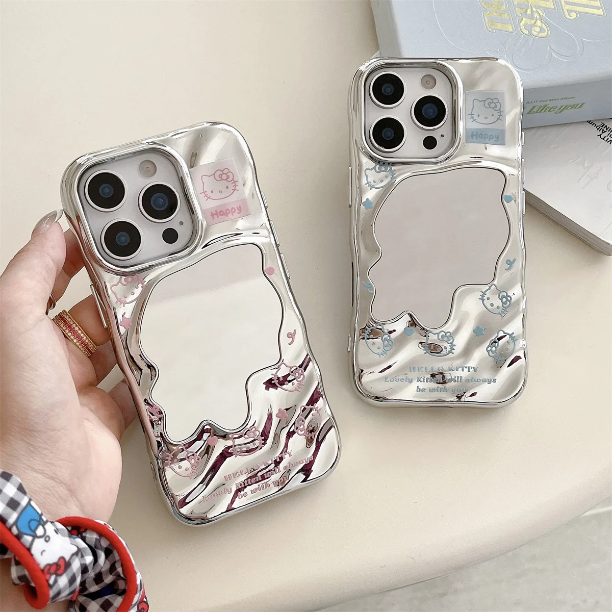 

New HelloKitty Lovely Anti-fall Cover Funda Luxury Stylish INS Korean Cute Shockproof Phone Case For iPhone 16 15 14 13 Pro Max