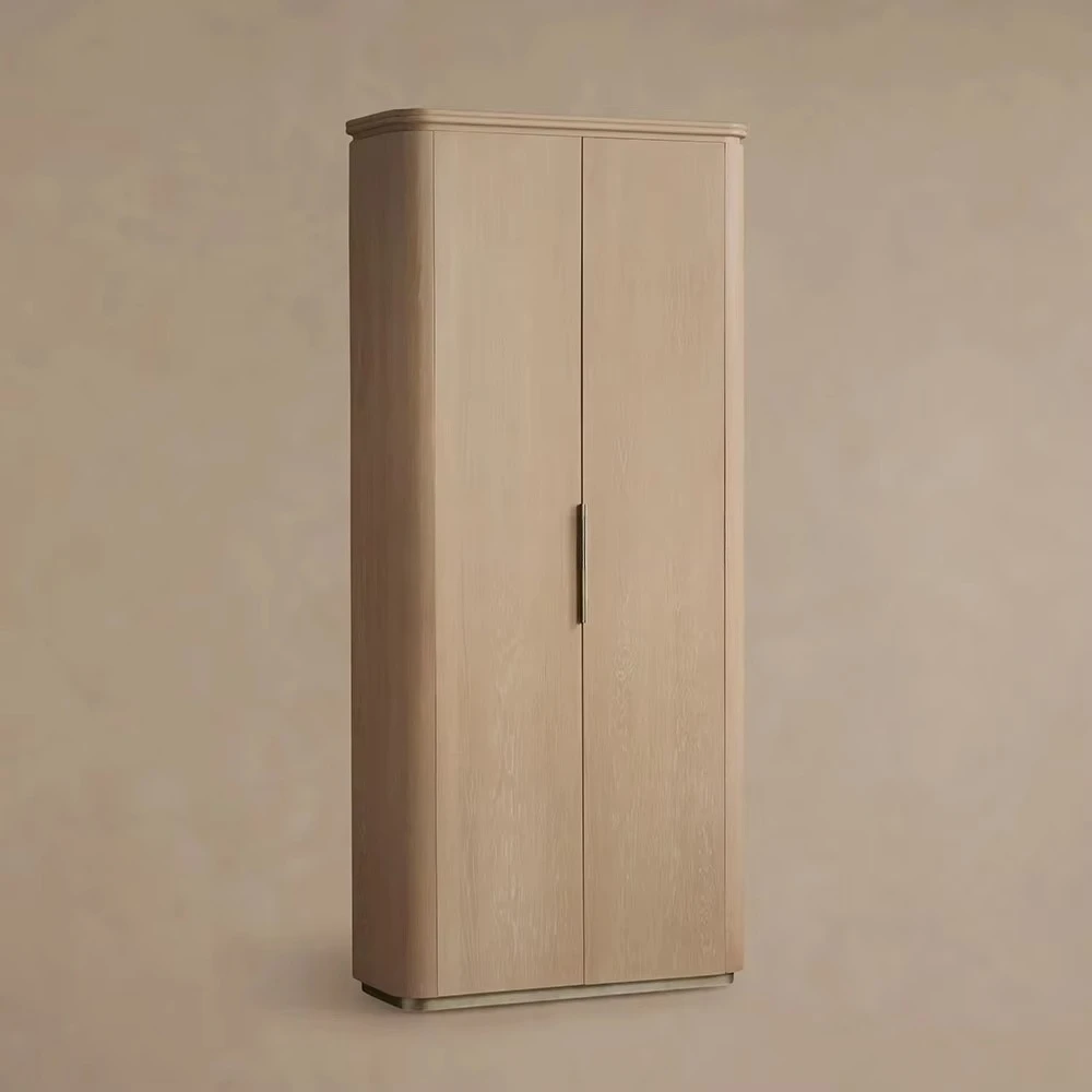 * Contemporary Luxury Solid Wood 2-Door Storage Cabinet with Modern Antique Design for Living Room Home Furniture