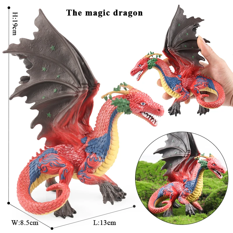 Oenux Simulation Dinosaurier Bayala Drachenbaum Monster Fledermaus Dämon Basilisk Tiermodell Actionfiguren PVC Sammlung Kinderspielzeug Geschenk – Detail 21