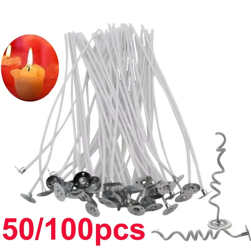 50 teile/satz 40 Stränge Kerze Dochte Soja Wachs Kern Gewebte Baumwolle Kern Kerosin Lampe Wachs Linie DIY Kerzen, Der Dochte 8/10/15 20 CM