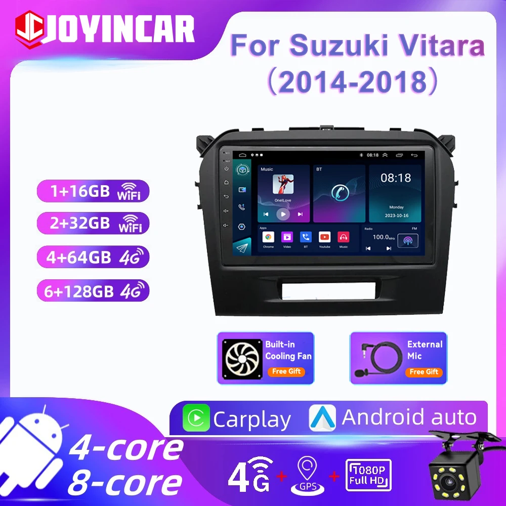 Android 13  For Suzuki Vitara 2014 2015 2016 2017 2018 Car Radio Multimedia Video Player Navigation GPS Auto Carplay Stereo WIFI