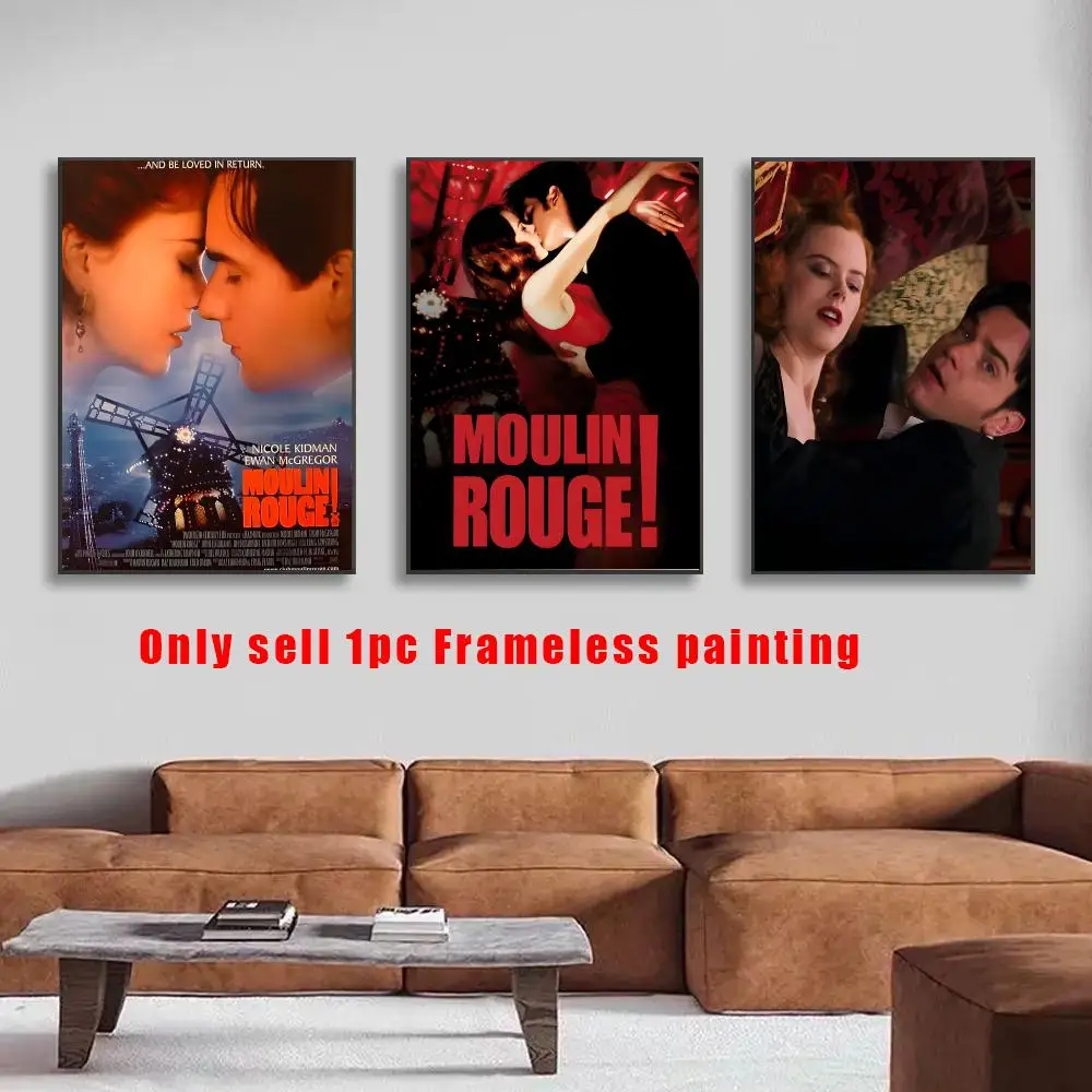 Moive M-Moulin Rouge! Poster HD Self-Adhesive Wall Decals For Living Room & Bedroom Home Decor Gift