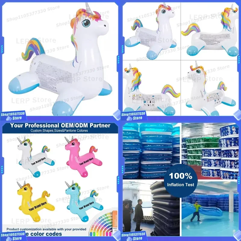 Eco Friendly PVC Inflatable Pool Float Custom Shape Durable Animal Ride On Toy For Kids OEM ODM Service Available High
