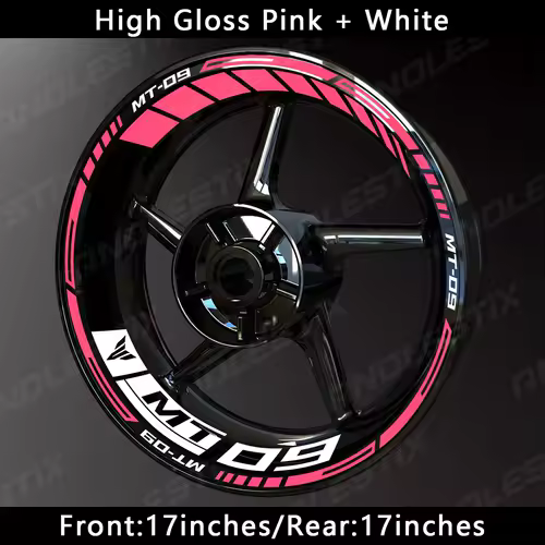 AnoleStix Reflective Motorcycle Wheel Sticker Hub Decal Rim Stripe Tape For YAMAHA MT-09 MT09 - Image 23