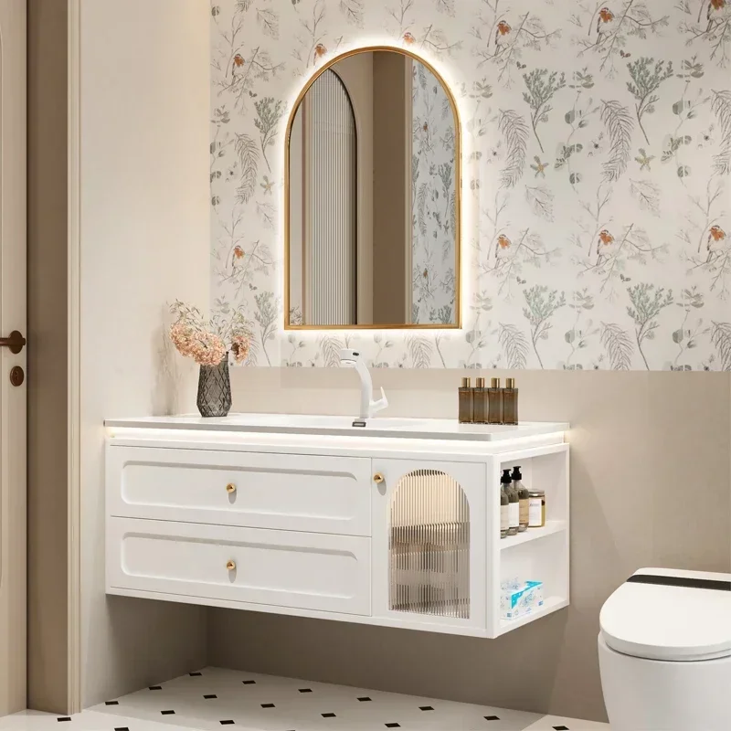 

Деревянный шкаф для хранения туалетного столика, аптечки, раковины, шкафы для хранения документов, мебель для туалета, колонна, открытый органайзер Cocina