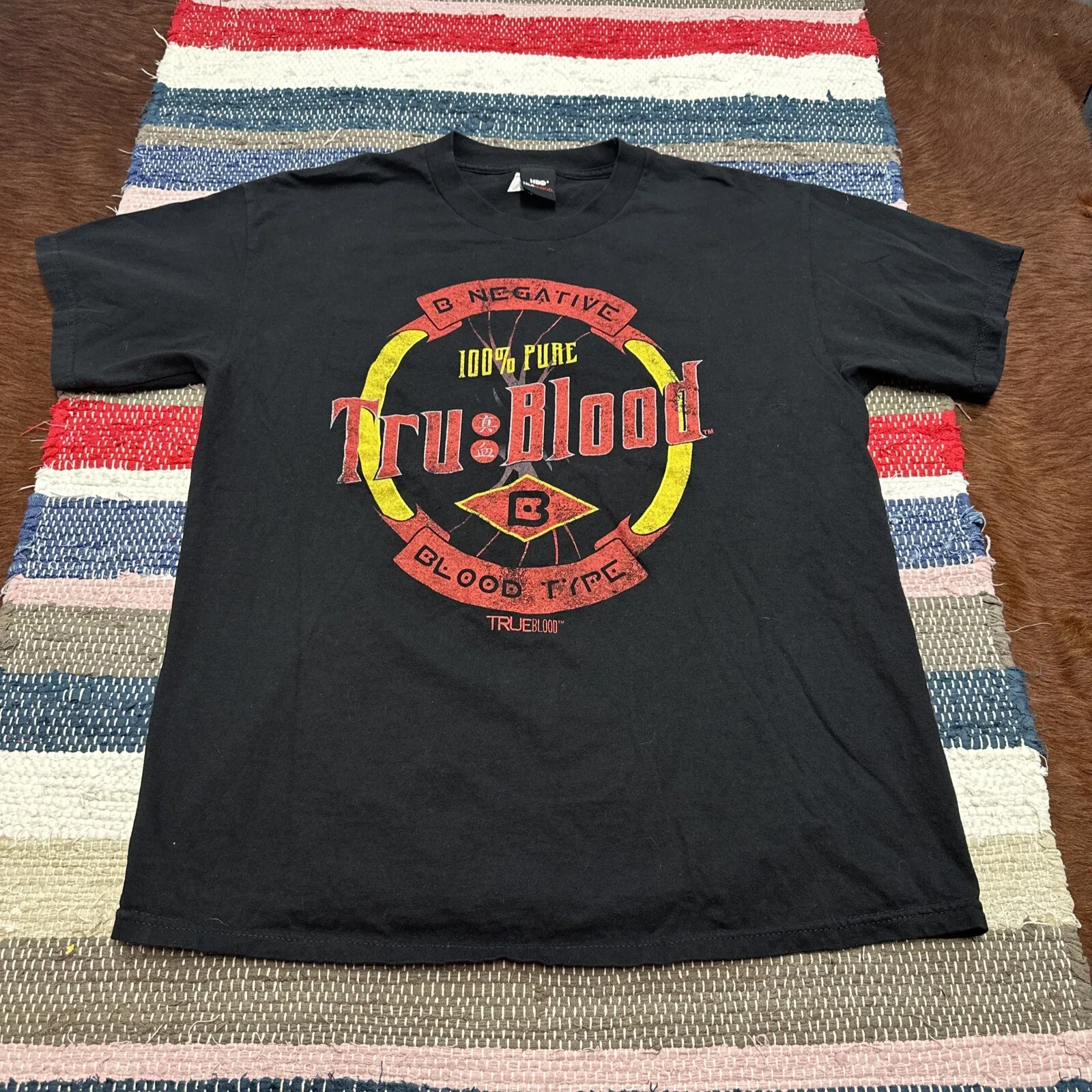Camiseta promocional de la bebida Tru Blood Soda, camiseta B Negative, HBO True Blood, talla L 2010