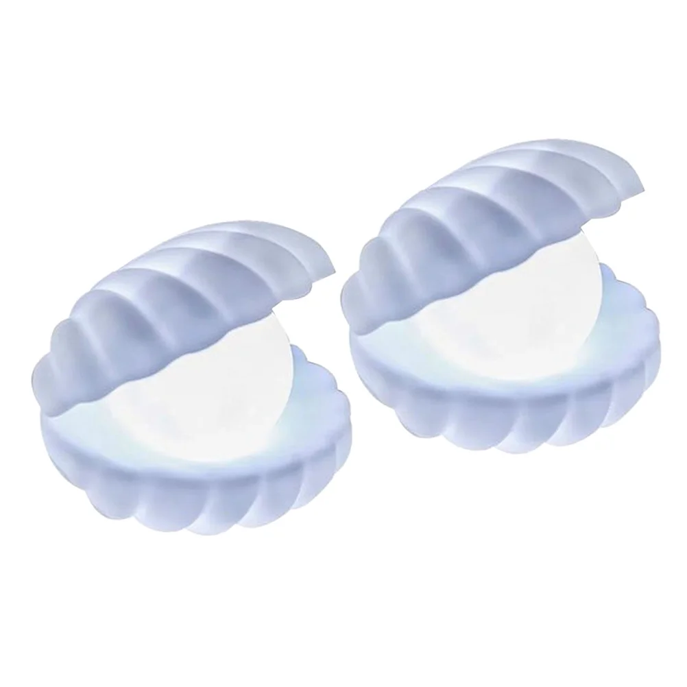 2 قطعة تصميم قذيفة مصباح الليل المدمجة فريدة من نوعها منضدية الزينة لفترة طويلة استخدام مصباح الليل سطح المكتب زخرفة منضدية الزينة