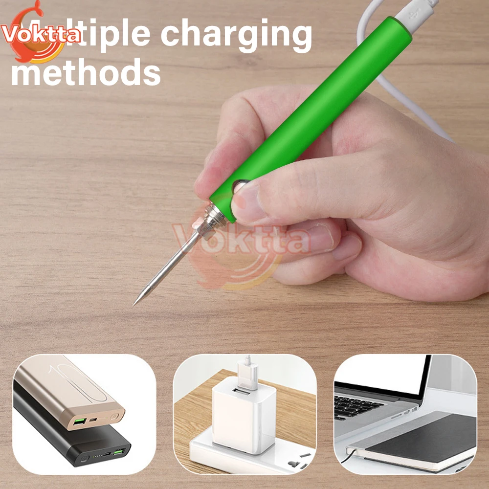 510 Thread Battery Pen Solder Iron Adjustable Voltage Smart Power Pen USB Electric Soldering Iron Heating Devices Welding Tools