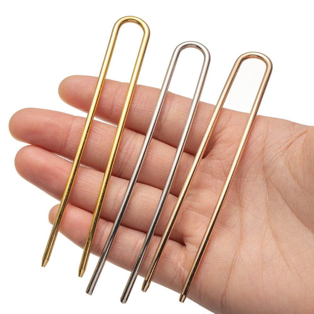 1/5Pcs Metall Französisch U-Förmigen Haar Gabel Elegante Lange Dicke Haar Hochsteckfrisur Dutt Einfache Haarnadel für Frauen Mädchen Haar Schmuck Zubehör – Detail 4