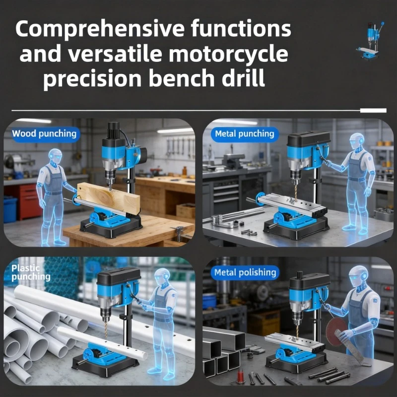 Small Multifunctional Benchtop Drilling Machine Industrial Workbench Household Processing Equipment