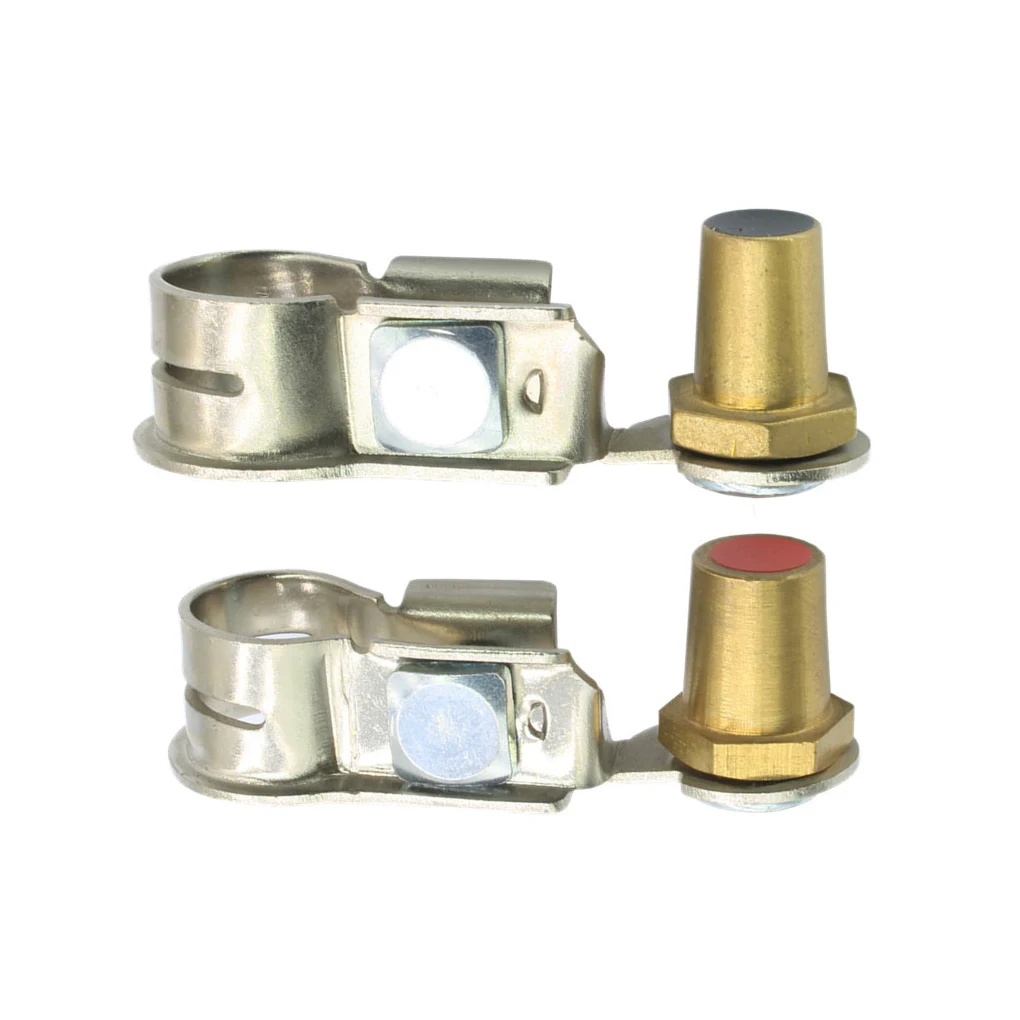 2 Pieces Terminals Clamp Handy Installation Auto Part Compact Size Metal Connector Extender Car Supplies Battery Clip