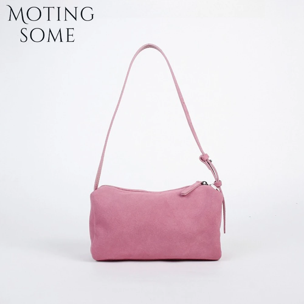 

MOTINGSOME Natural Leather Satchel Bags Luxury Designer Woman Pen Holder Purse Shoulder Cowhide Mini Handbag Pouch 2026 New In