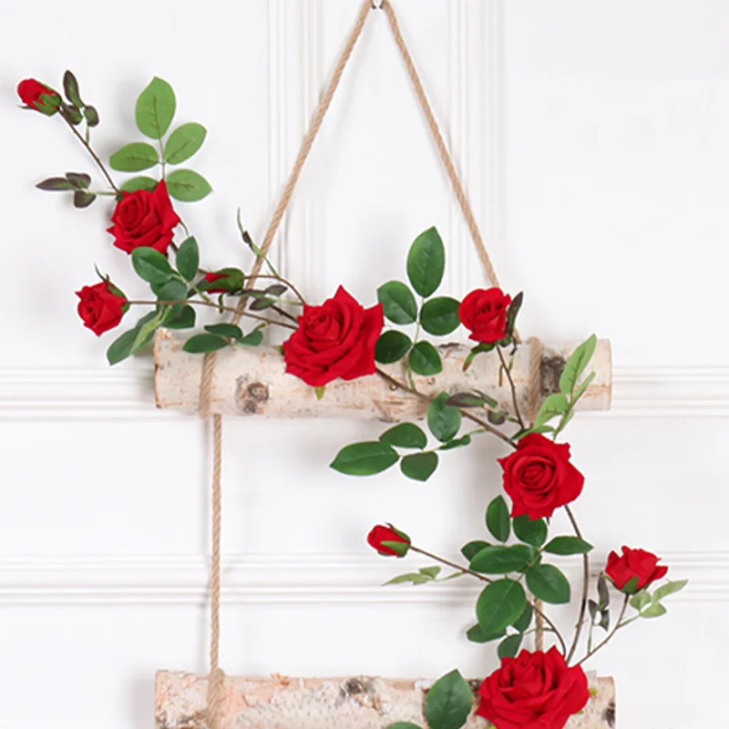 

Luxury 1.8m/5.9ft Artificial Rose Vine, Freely Bent,diy Wedding Decoration Velvet Flower String, Home Garland Decoration