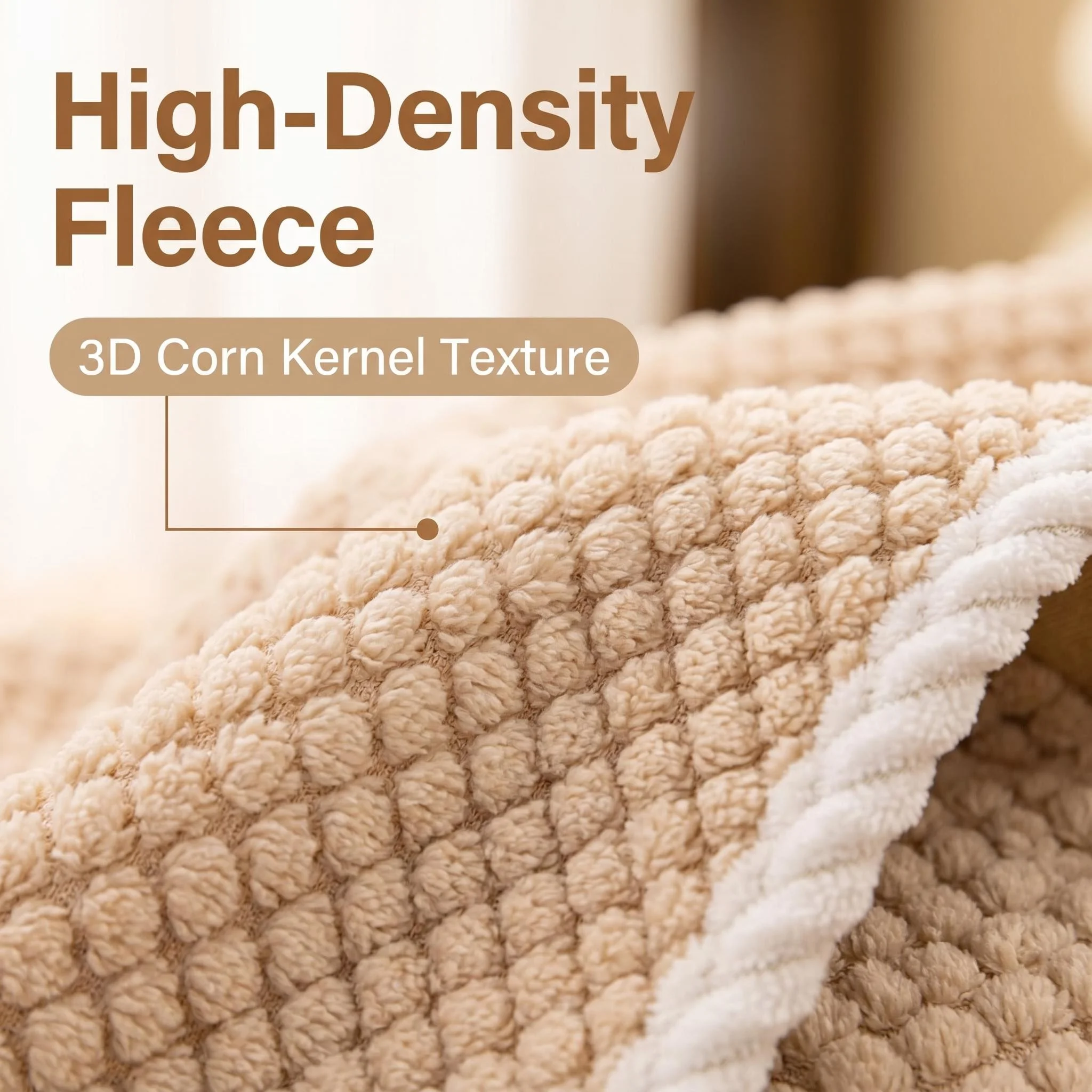 Cozy Warm Soft Tuffed Fleece Anti-Slip Sofa Cover with PU Label, for Living Room Couch Seat Cover Slipcover Machine Washable