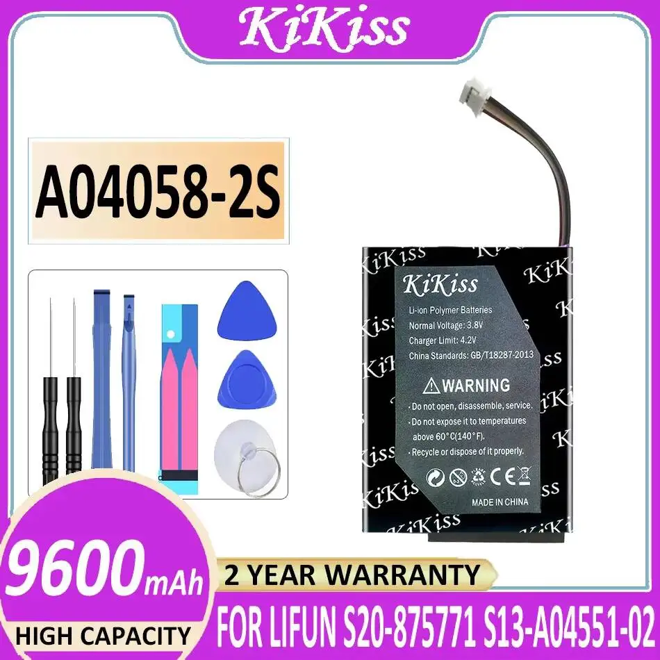 

9600mAh Reliable Power For Lifun S13-A04551-02 S20-875771 Durable A04058-2S Power Plug Battery