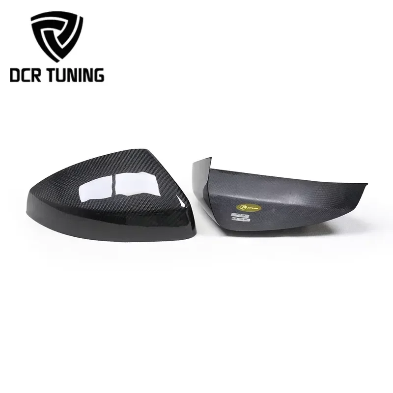 For Audi Dry Carbon Fiber Front Mirror Cover Stick on Type  A3 S3 RS3 Exterior Modification Parts