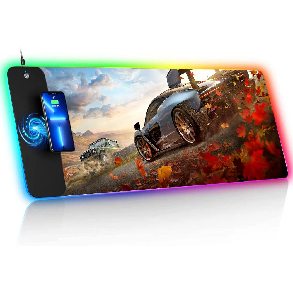 Computer Mouse Pad Wireless Charging Forza Horizon Office Accessories Mouse Carpet  Desk Gadgets Gaming Mat Pc Gamer Complete