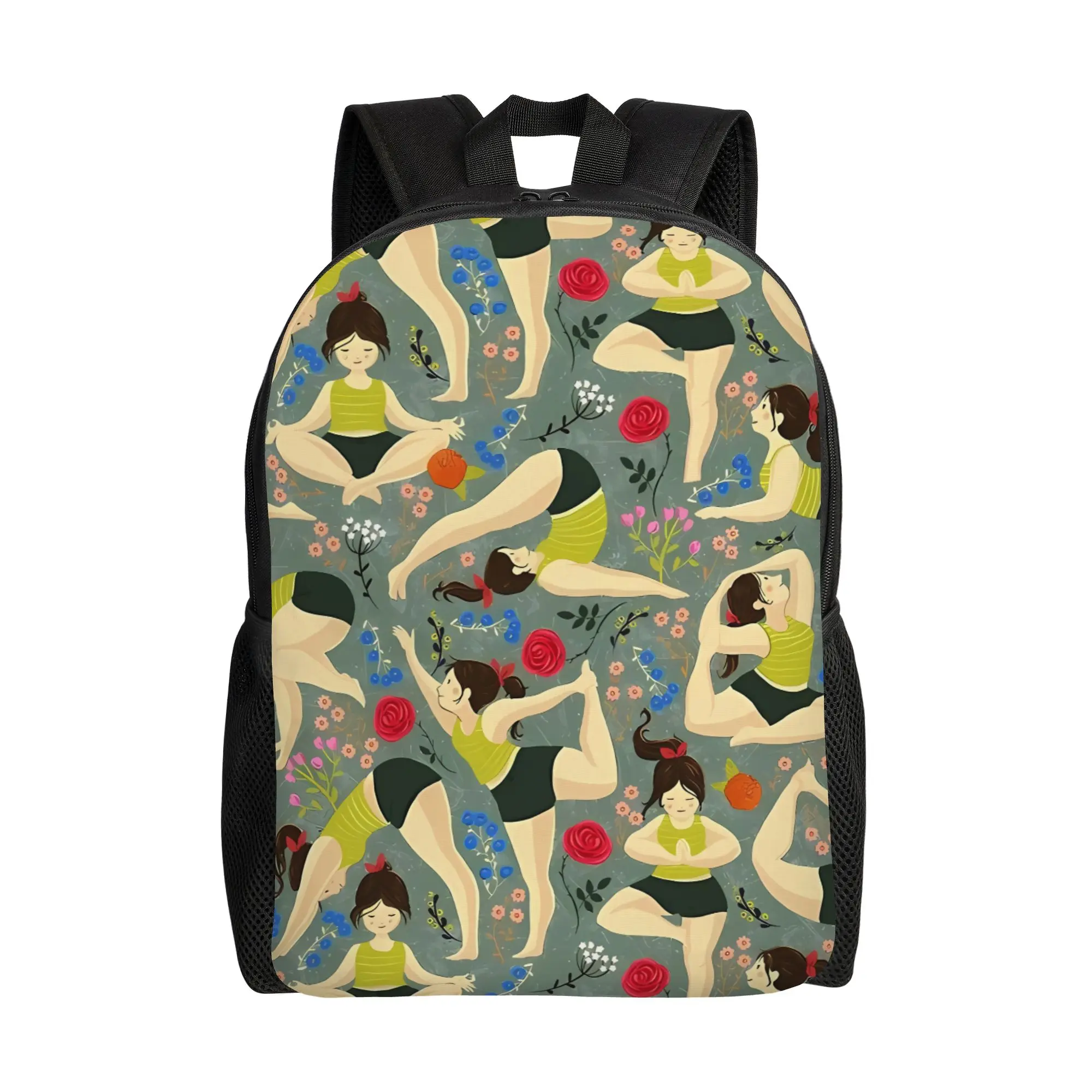 Love In Blue Yoga Schoolbag Ladies Sporty Daily mochila Large Capacity Laptop Bag Back To School Season