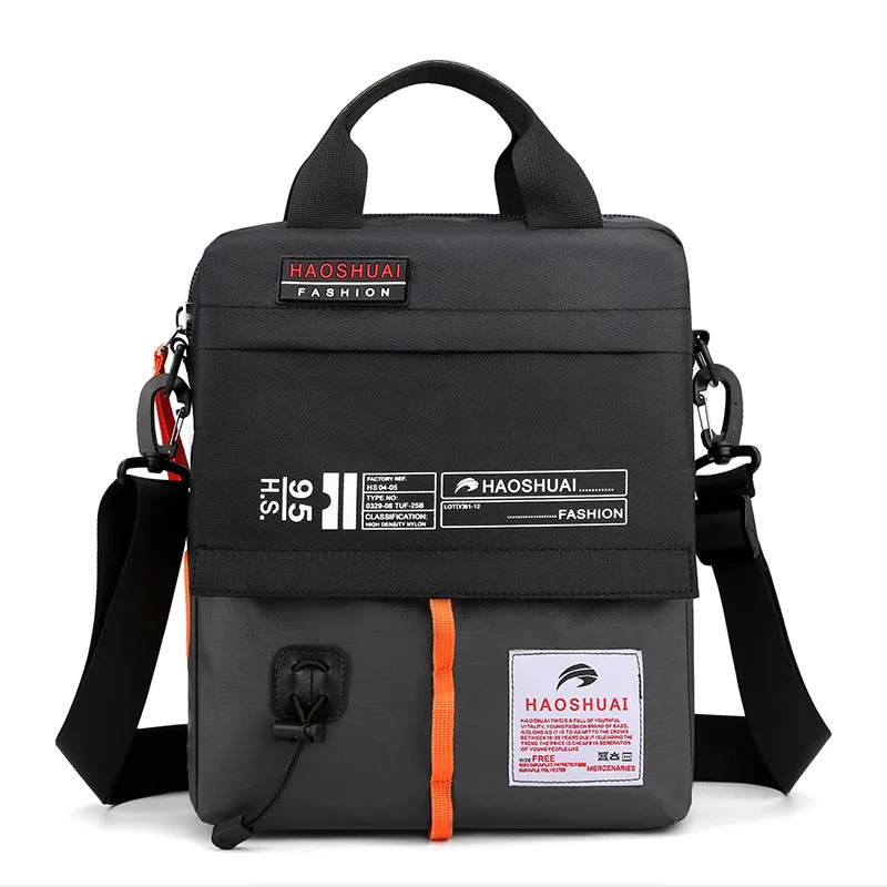 Men's one shoulder sling casual men's briefcase canvas waterproof outdoor function diagonal span bag