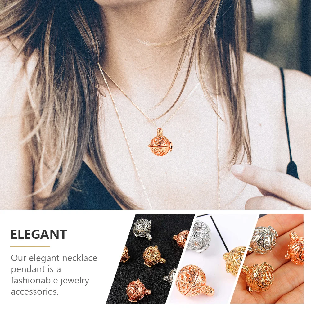 

2Pcs Essential Oil Necklace Pendants Durable Alloy Fashion Hanging Jewelry Chic Design for Wedding Party Birthday Anniversary