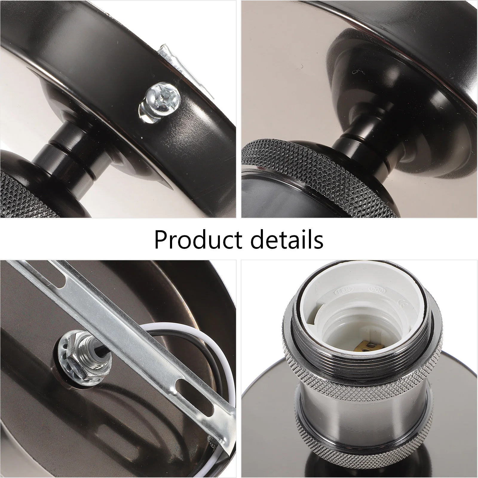 

Vintage Lamp Socket E27 Stainless Steel Screw Base For Kitchen Home Diy Lighting Fixture Lamp Repair Kit Ceiling Light