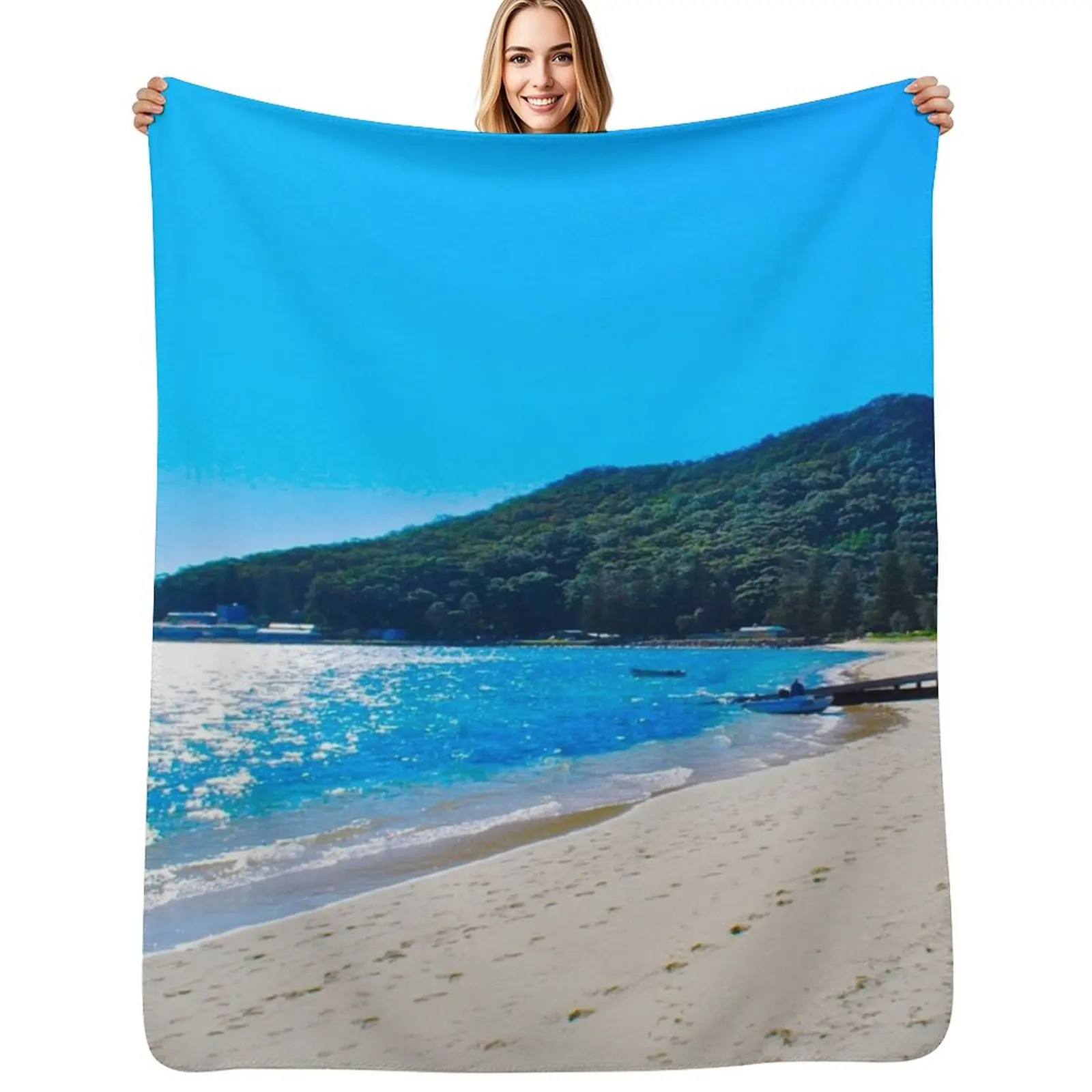 

Shoal Bay! Throw Blanket Versatile Cozy Throw Blanket for All Occasions