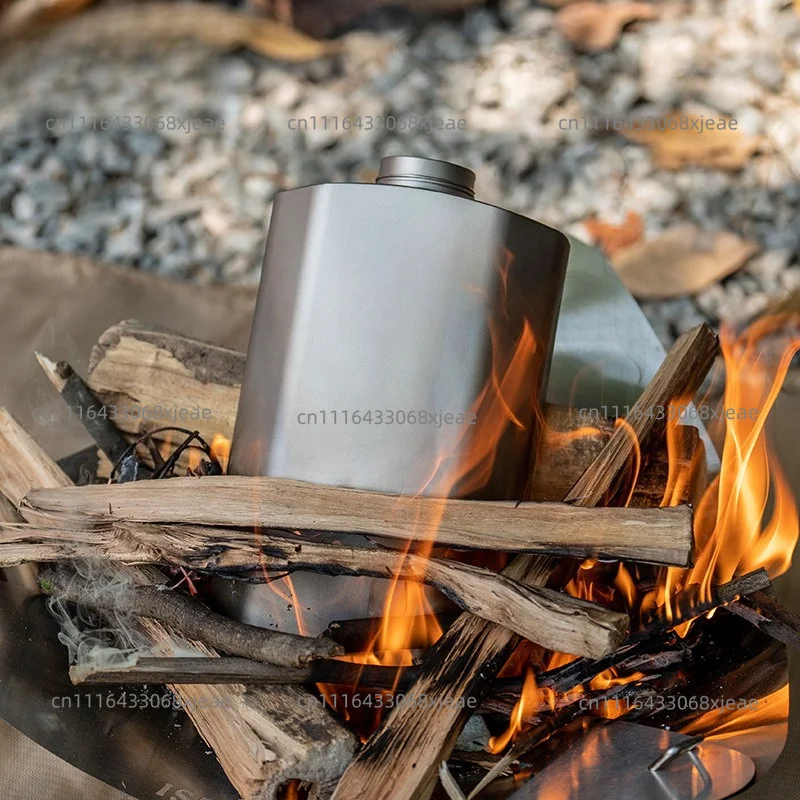 Pure titanium large-capacity kettle, camping, reloading, hiking, self-driving titanium kettle, 2.5L water bottle.