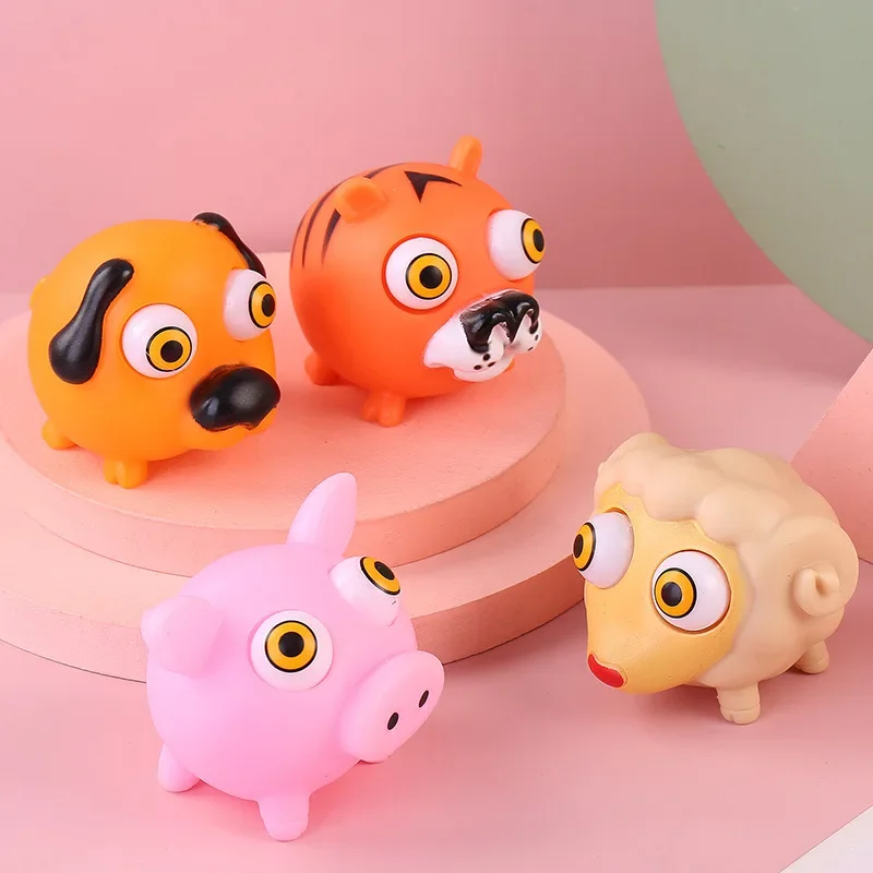 لطيف لينة الحيوان الإجهاد الإغاثة الكرة اسفنجي وامض تنفيس المفاتيح لعبة للأطفال أدهد التوحد القلق الأطفال هدية