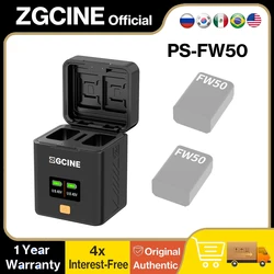 ZGCINE NP-FW50 Dual Charging Case Portable Storage Box for Sony ZV-E10 A6400 A6000 A6300 A6100 A7II A7RII A7SII A6500 A7S A7R