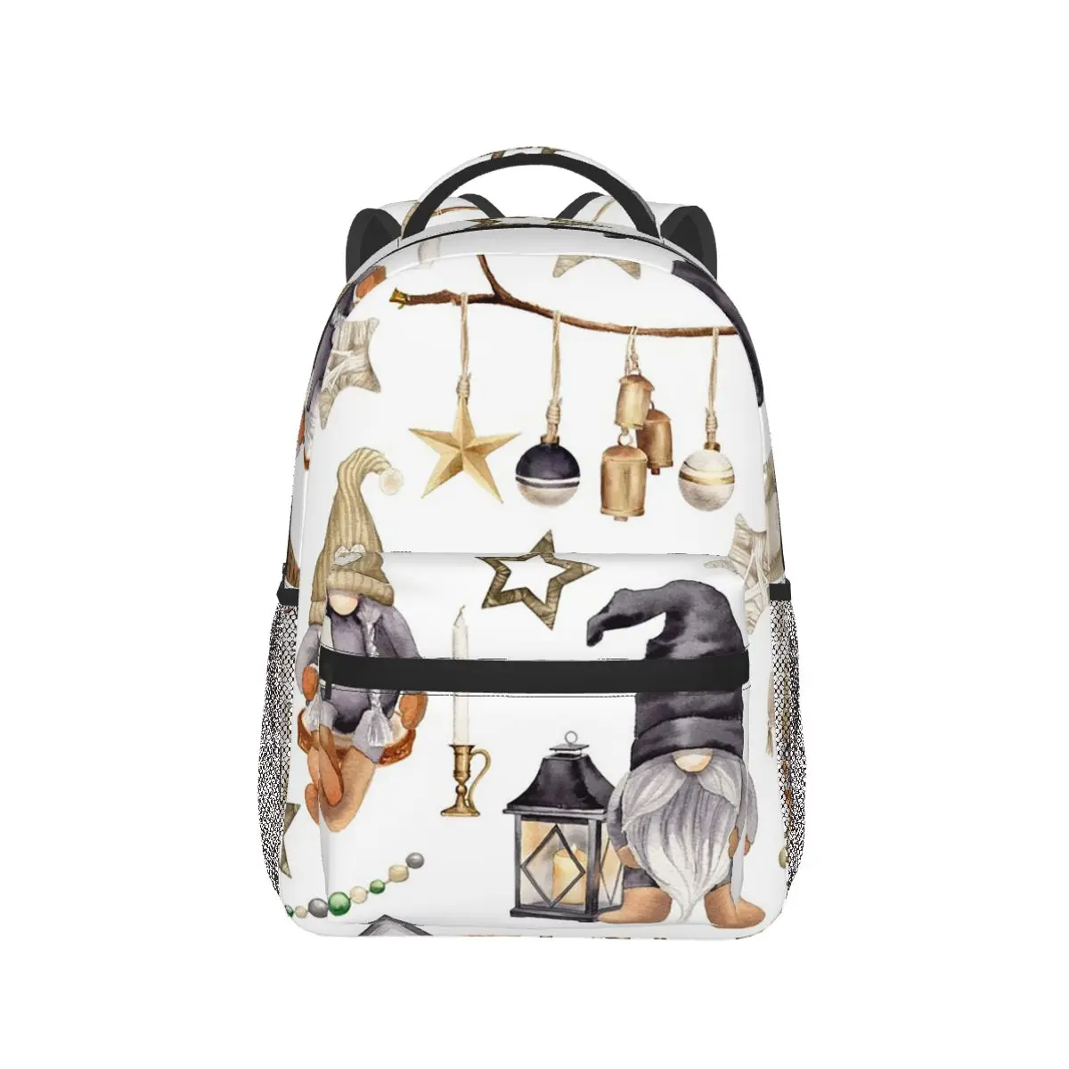 

Christmas Hatted Five-Pointed Star Gnome Backpack Hot Sale Daypack Large Capacity BookBag School Bag Shoulder Bags for Unisex