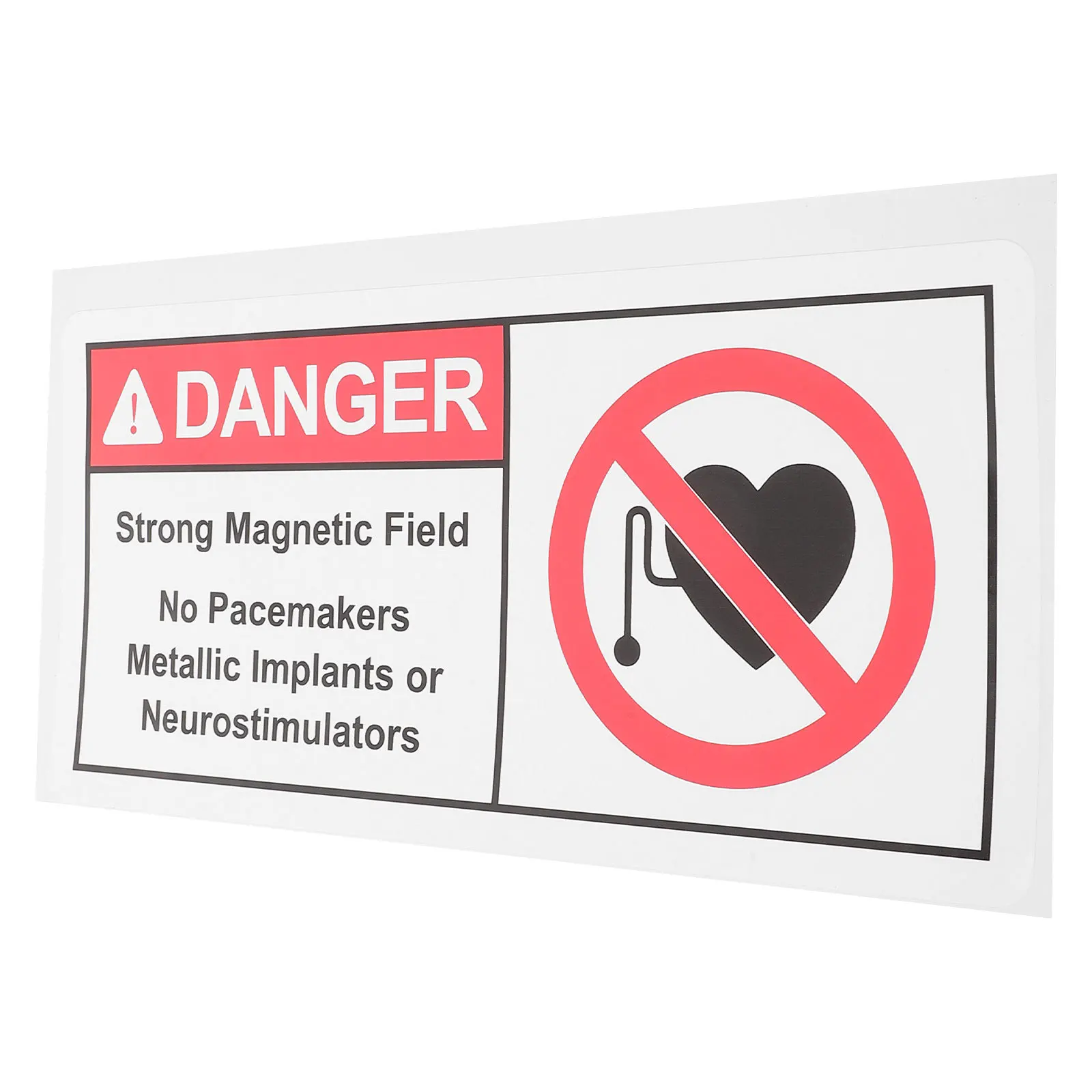 Magnetic Field No Sticker Decal Caution Sign Professional Practical Safety Warning Label Indoor Outdoor Use