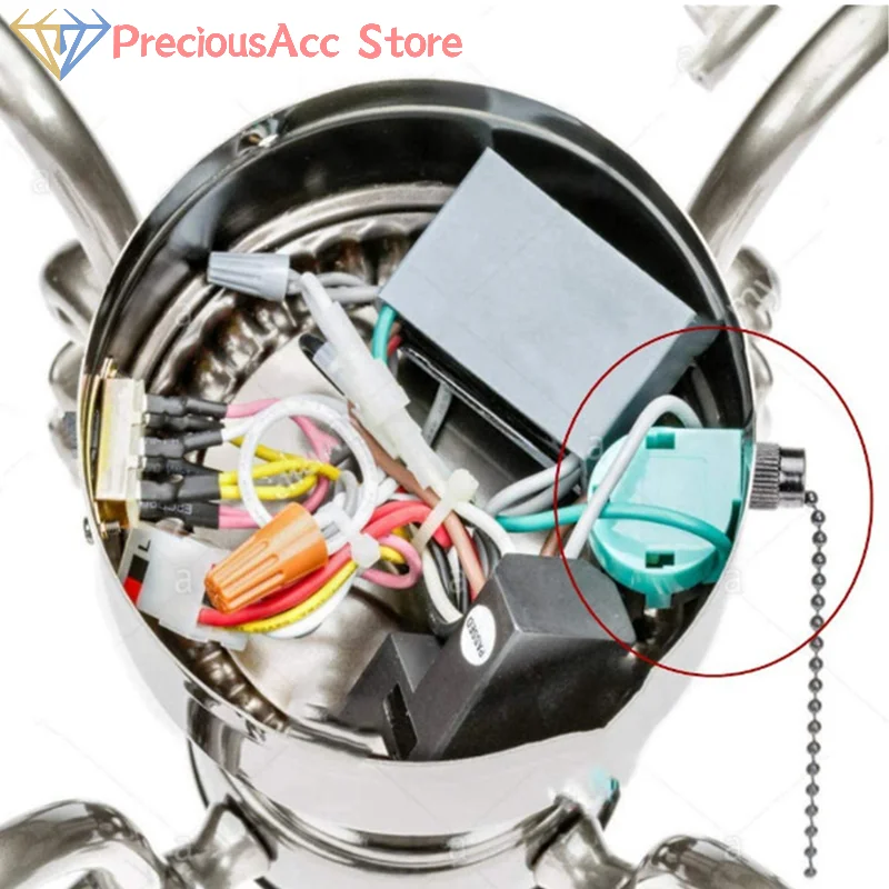 3 Speed Ceiling Fan Switch 4 Wire ZE-268S6 Pull Chain Controller Replacement Speed Regulator For Home Lighting Fixture