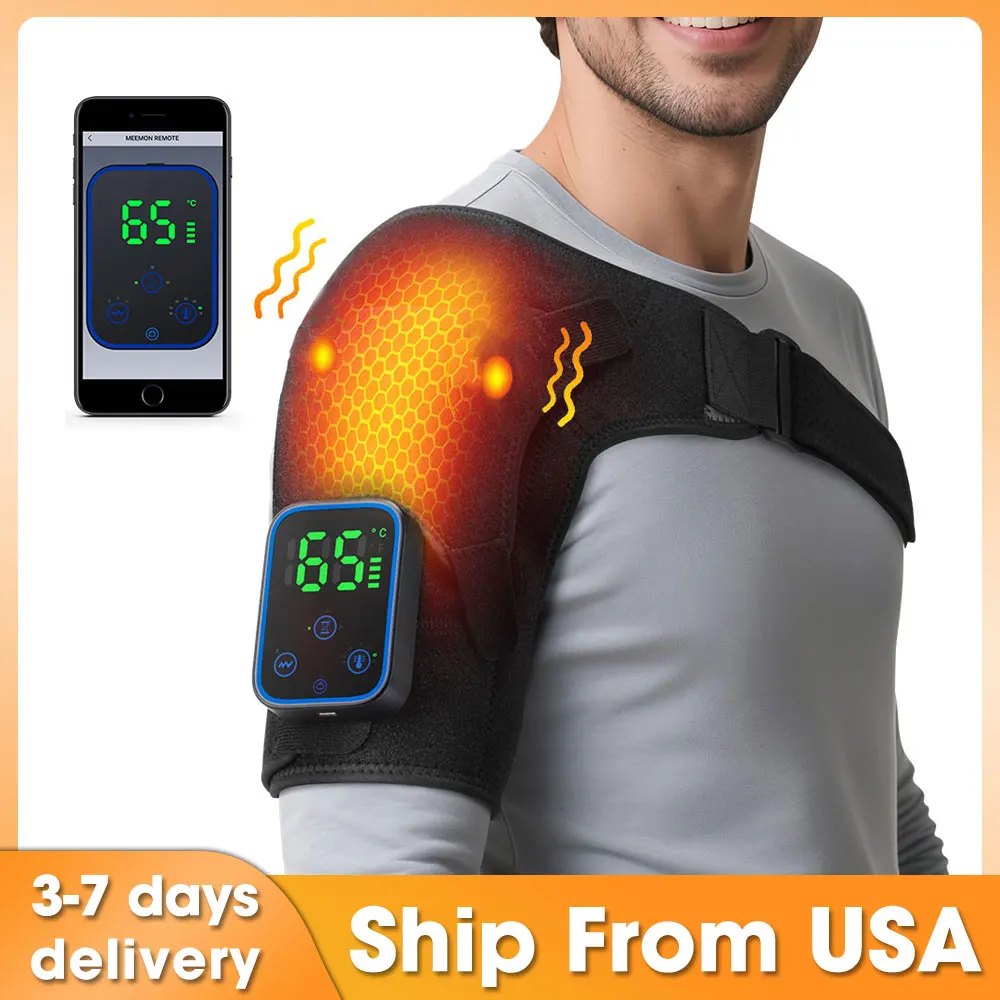 

Вибрационный массажер для плеч с подогревом, электрический термомассажный аппарат, брекеты, облегчение боли в плечах, контроль через приложение, горячий компресс, терапия