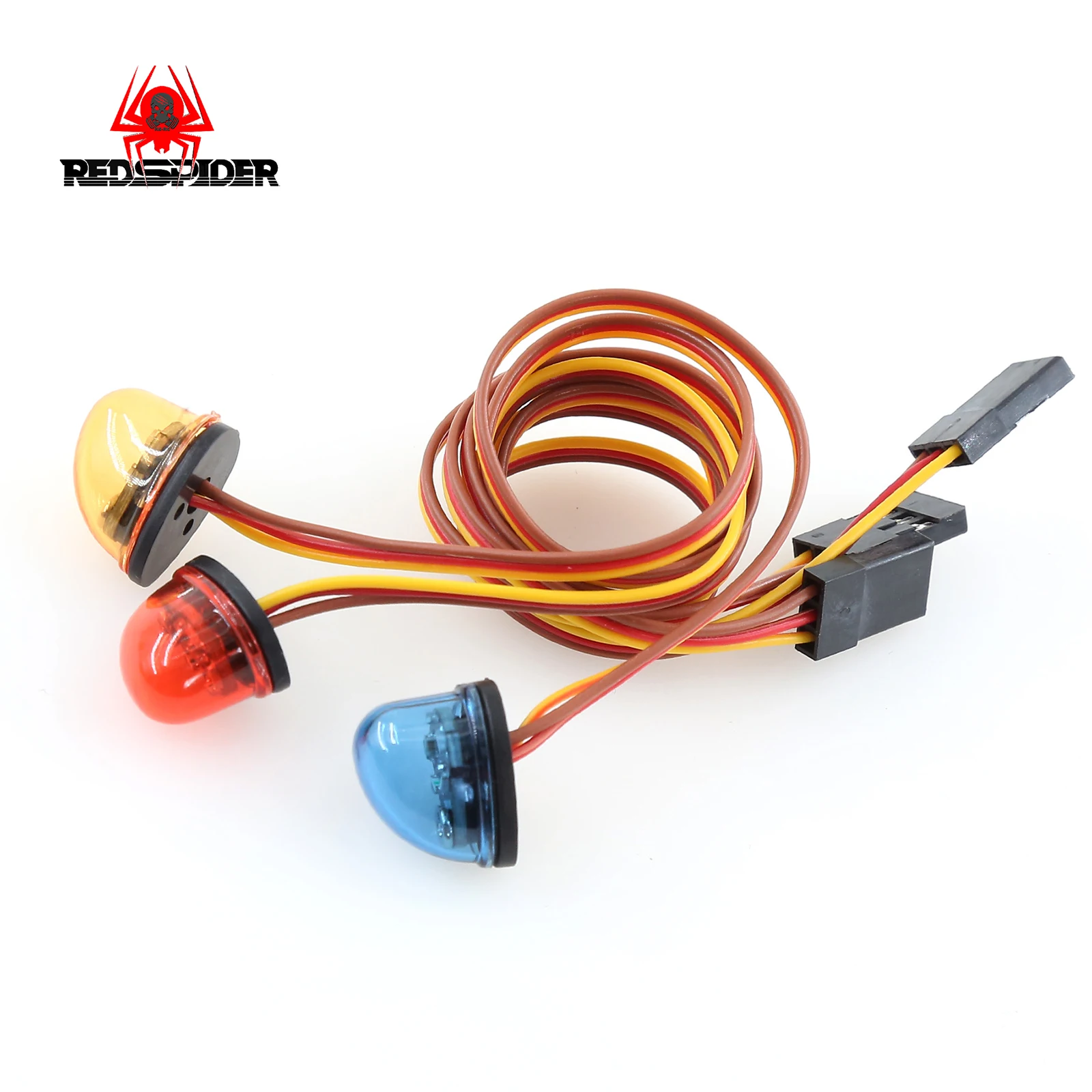 RED SPIDER Multifunktions-LED-Lampe Strobing-Blasen/Blinken/Rotating Light für 1/10 RC Modellauto 1:14 Tamiya Traktor Engineering
