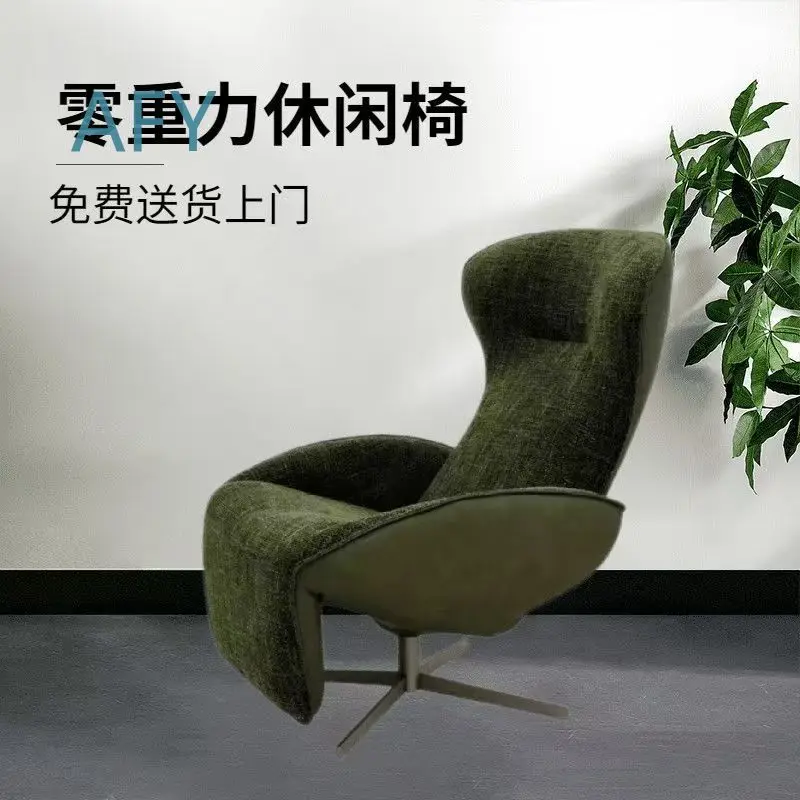Zero Gravity Recliner Chair for Outdoor Balcony Living Room Swivel Lounge Chair for Designer Luxury Nap Lazy Single Sofa