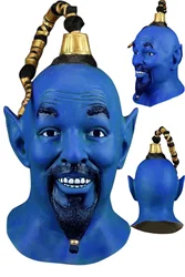 Genie หน้ากากสวมศีรษะสำหรับผู้ใหญ่ลายการ์ตูนชุดคอสเพลย์ผู้หญิงอุปกรณ์เสริมหมวกกันน็อคผู้ใหญ่สำหรับอุปกรณ์เสริมปาร์ตี้ฮาโลวีนของขวัญแฟนซี