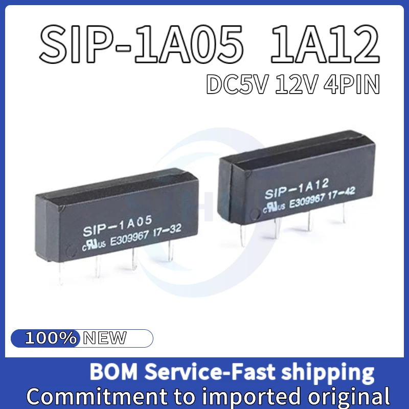 1pieces New original SIP-1A05 SIP-1A12 DIP-4 DC5V 12V Reed Relay（5+ pieces, extra 40% off）