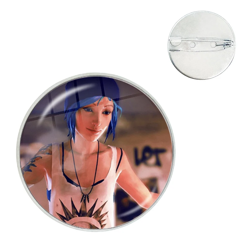 Max Caulfield Life Is Strange 2 Glass Dome Brooches Shirt Lapel Bag Clothes Hat Badge Cartoon Pins Gift