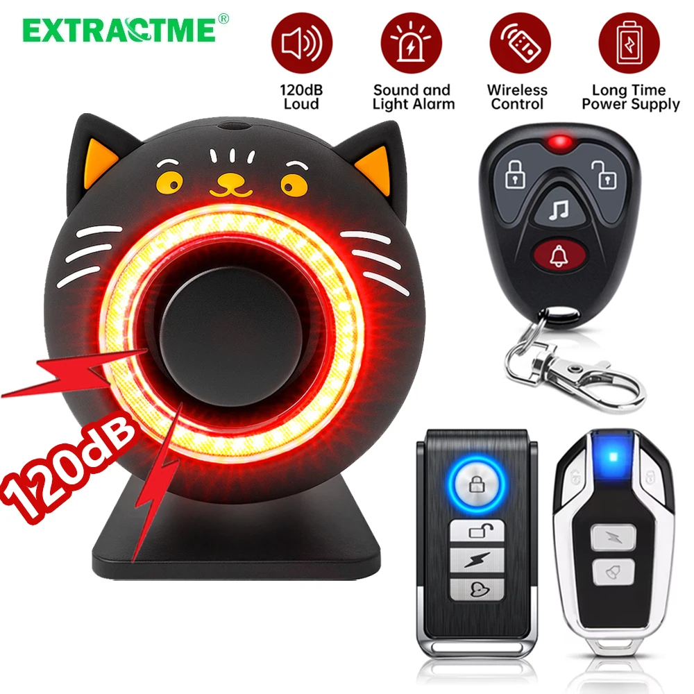 Extractme Automobile Vibration Sound and Light Alarm 120dB Car Anti-Theft Alarm Burglar Sensor Audible And Visual Alarm Modules