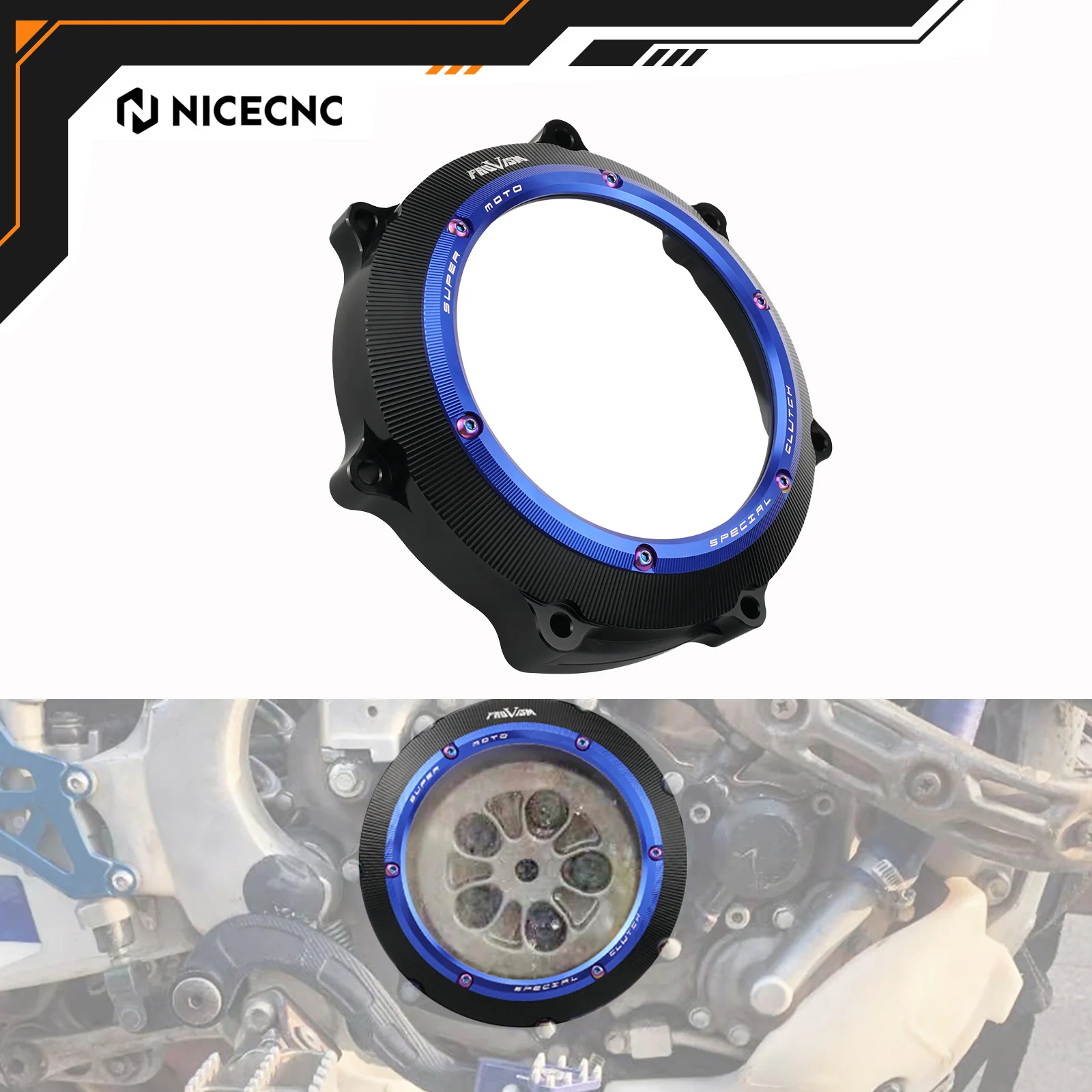 

NICECNC For Yamaha YZ450F YZ WR 450F 2003-2009 WR450F 2003-2015 2024 Clear Clutch Cover Protector Guard Motorcycle Accessories