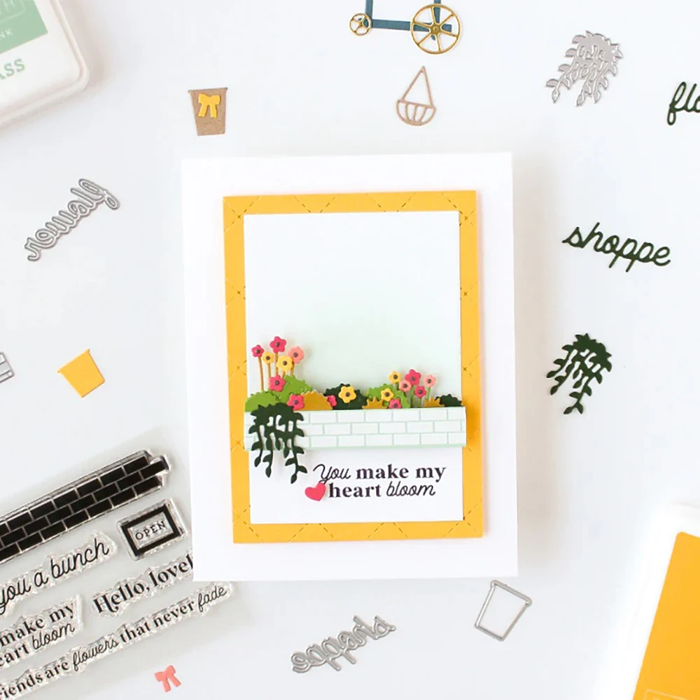 Campuran Musim Semi Bunga Mekar Logam Pemotong Dies/Cap Jelas DIY Kerajinan Pembuatan Kartu Scrapbooking Stensil Baru 2023