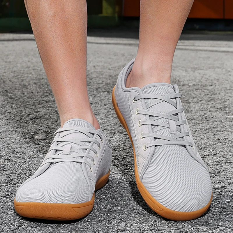 

Мужские и женские минималистичные кроссовки с широким носком для ходьбы босиком, с нулевым перепадом высоты подошвы, дышащие, с мягкой сетчатой подошвой
